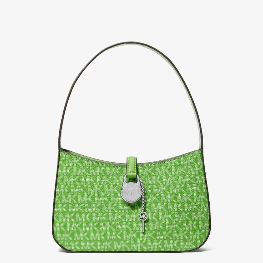 NWT- Michael Kors Green Monogram Shoulder Bag